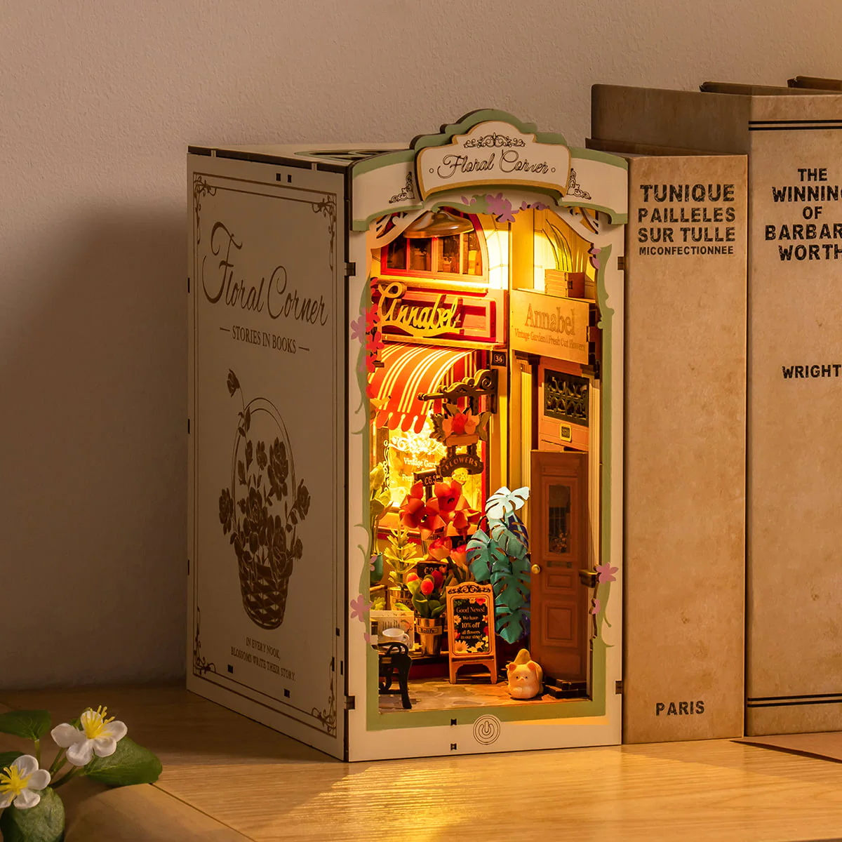Rolife Floral Corner DIY Book Nook Kit TGB09 - Image 4