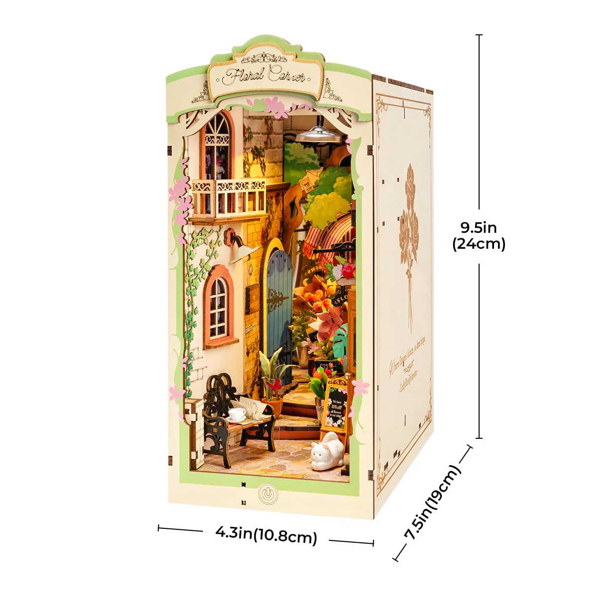 Rolife Floral Corner DIY Book Nook Kit TGB09 - Image 6