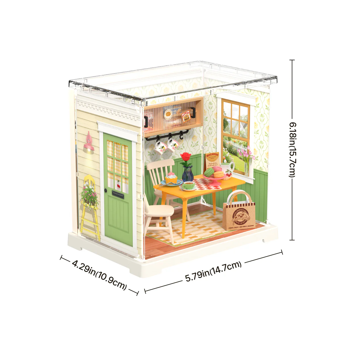 Rolife Floral Dining Room DIY Miniature House DWS06B - Image 6