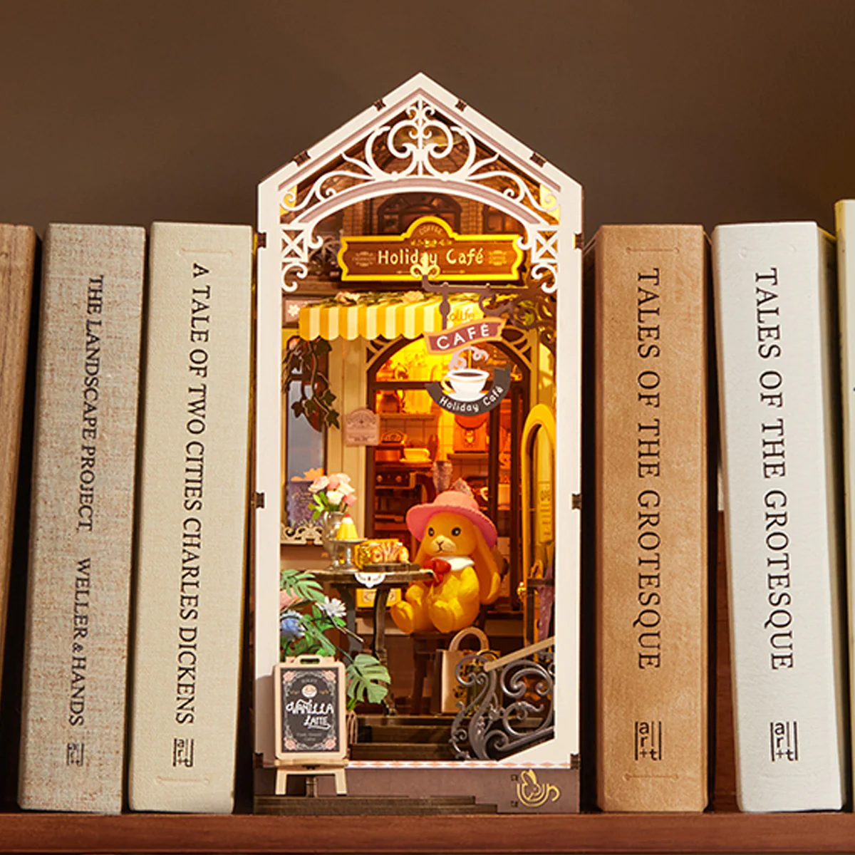 Rolife Holiday Cafe DIY Book Nook Kit TGB15 - Image 3