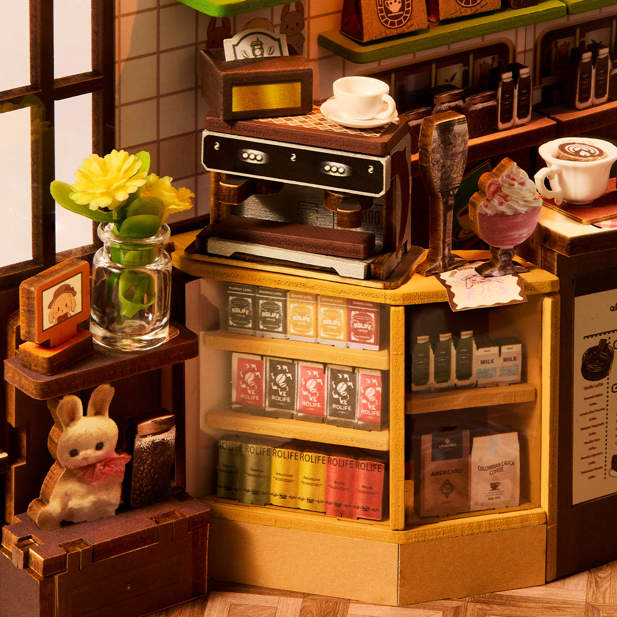 Rolife Holiday Cafe DIY Book Nook Kit TGB15 - Image 4