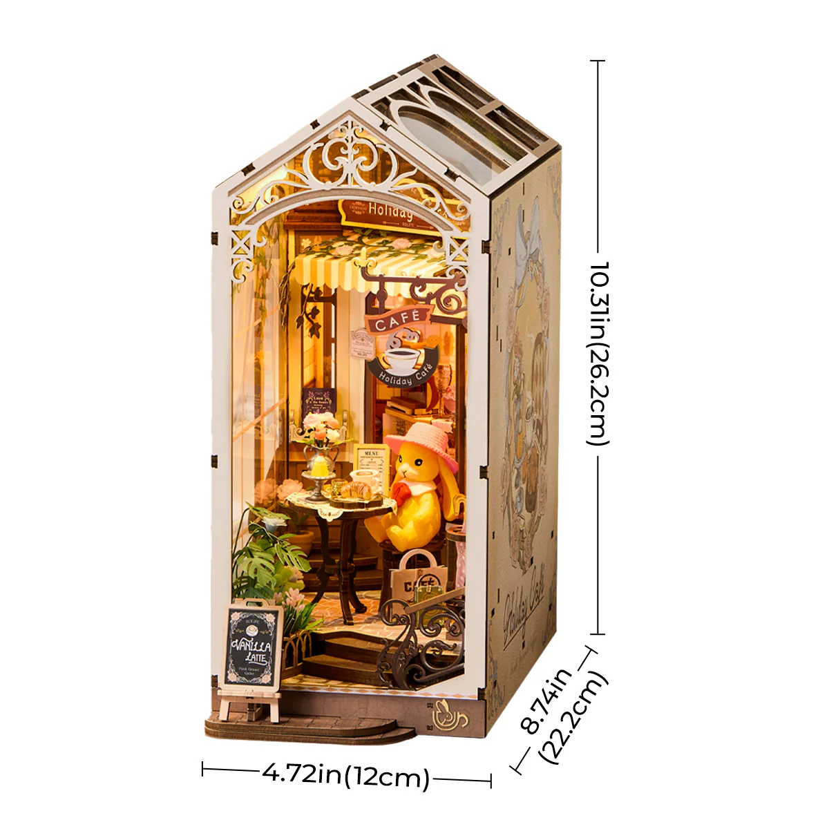 Rolife Holiday Cafe DIY Book Nook Kit TGB15 - Image 6