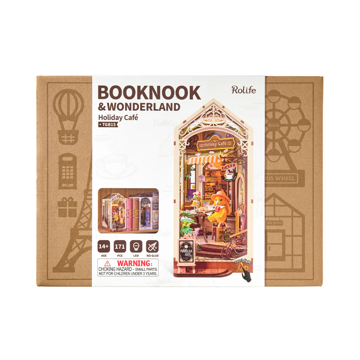 Rolife Holiday Cafe DIY Book Nook Kit TGB15 - Image 7