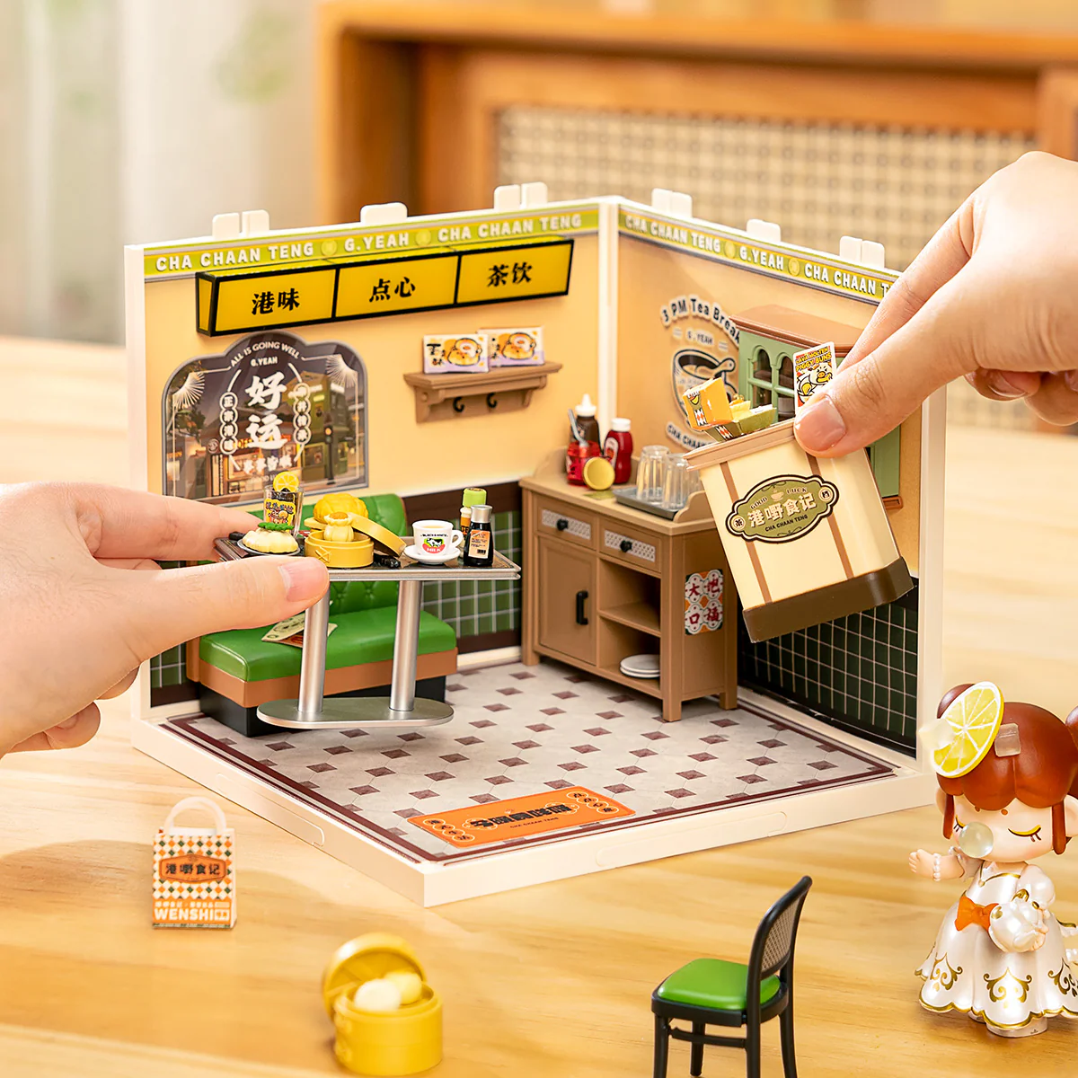 Rolife Hong Kong Bites Cafe DIY Miniature House DW021 - Image 4