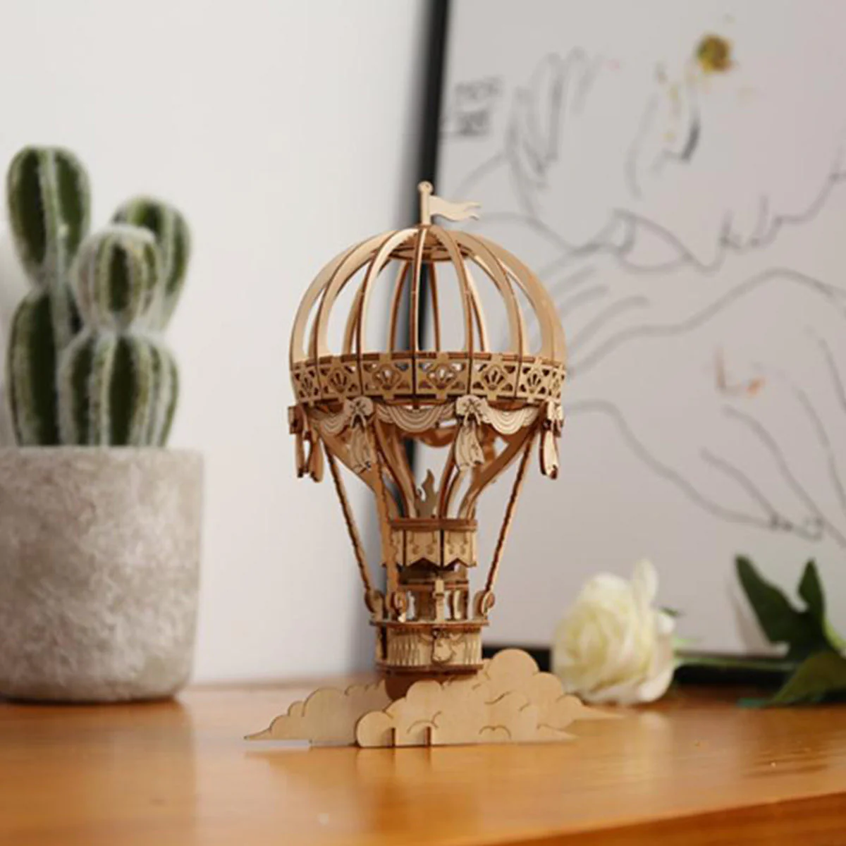 Rolife Hot Air Balloon 3D Wooden Puzzle TG406 - Image 2