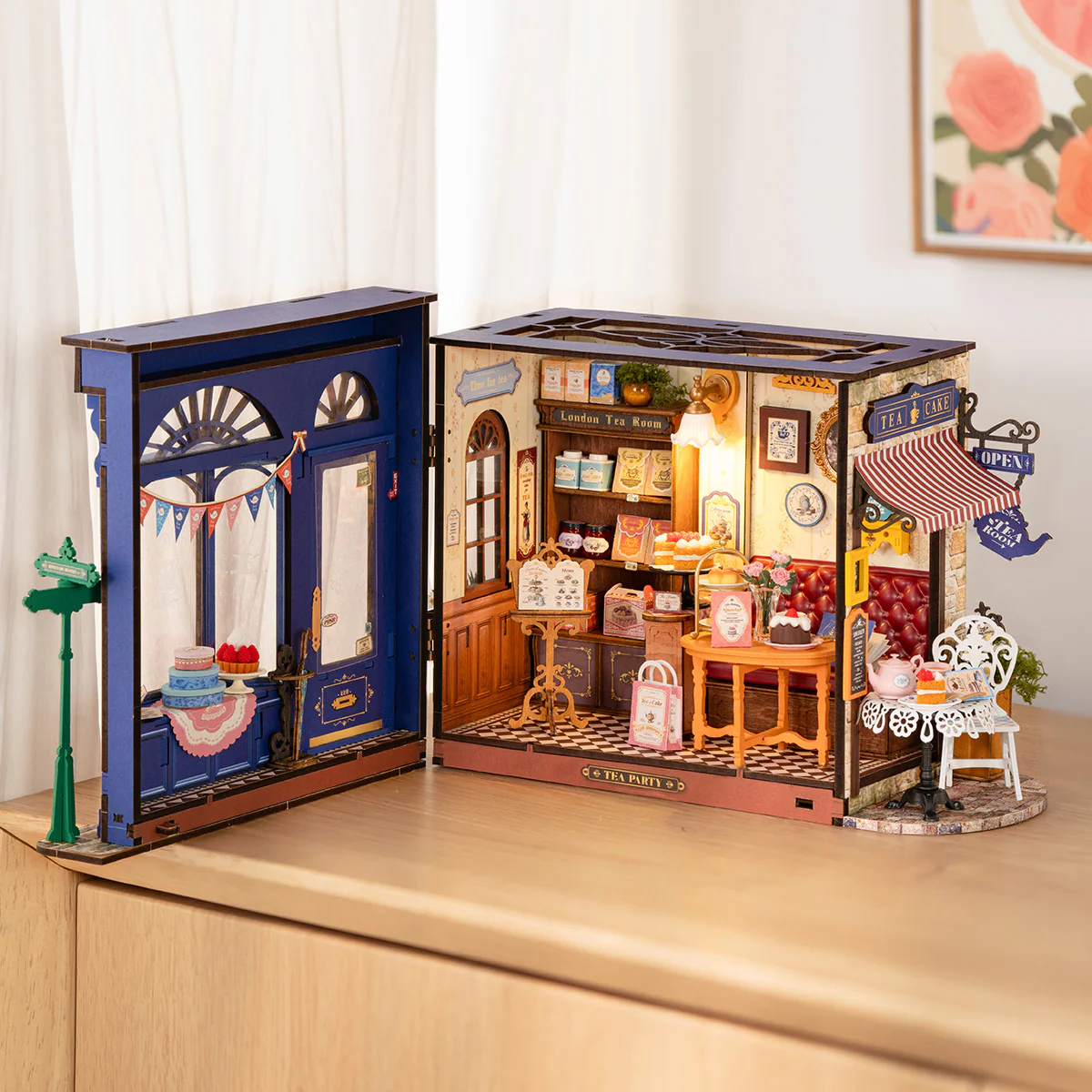 Rolife Leisure Time Tea Room DIY Miniature House DG171 - Image 4