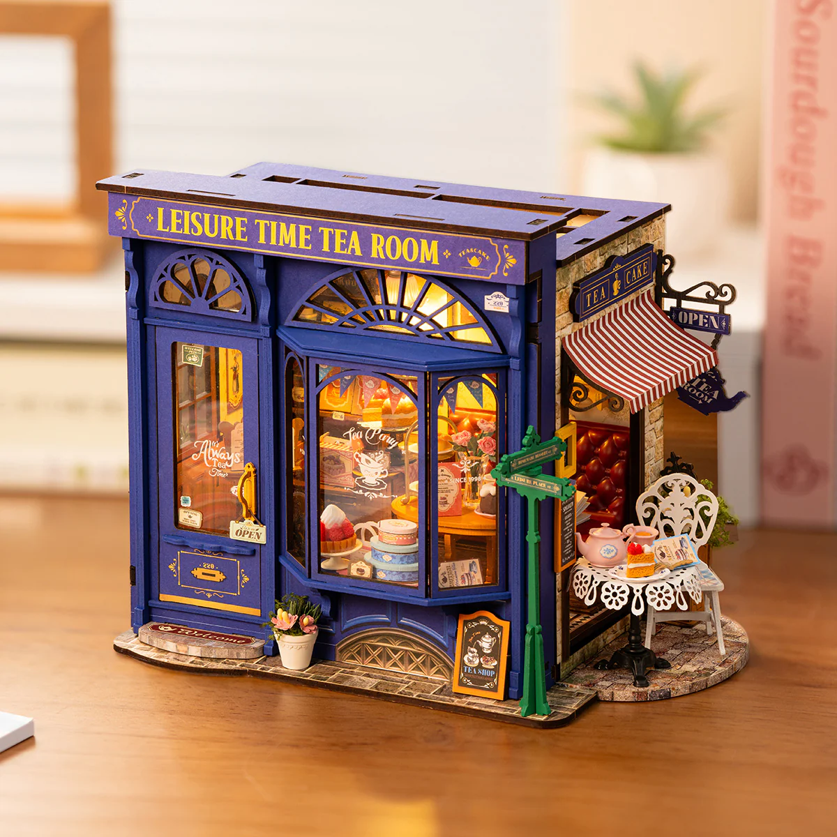 Rolife Leisure Time Tea Room DIY Miniature House DG171 - Image 5