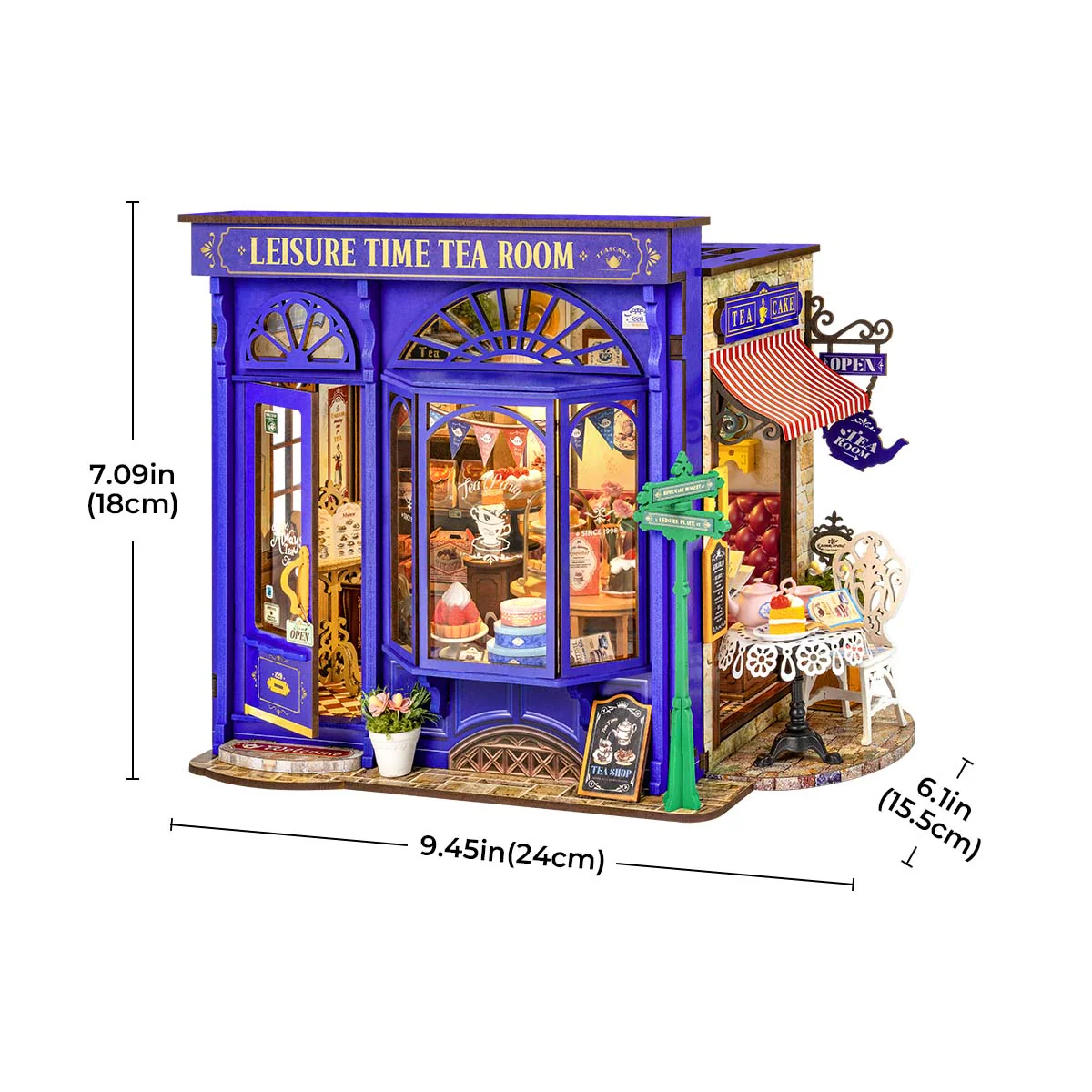 Rolife Leisure Time Tea Room DIY Miniature House DG171 - Image 7