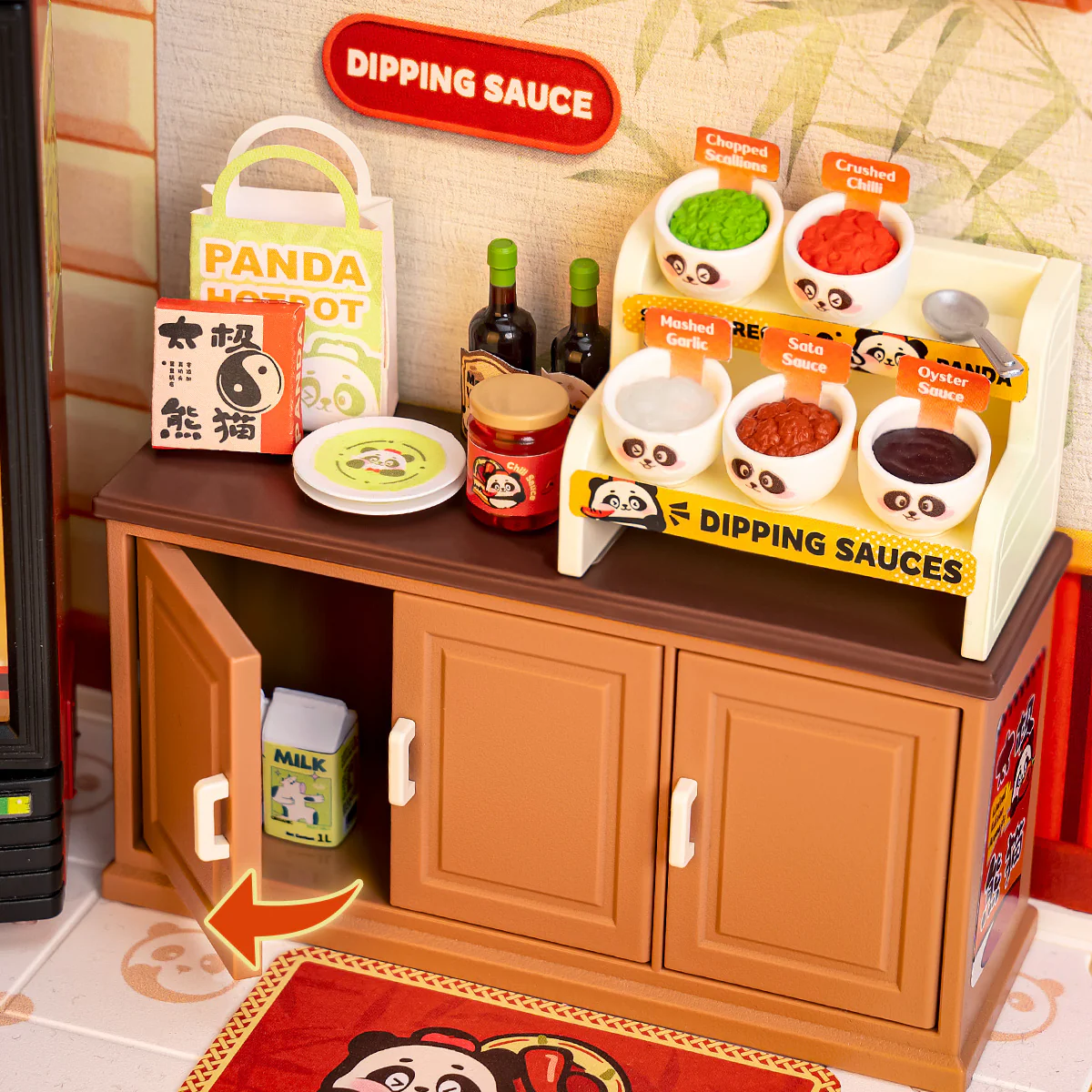 Rolife Panda Hot Pot DIY Miniature House DW020 - Image 5