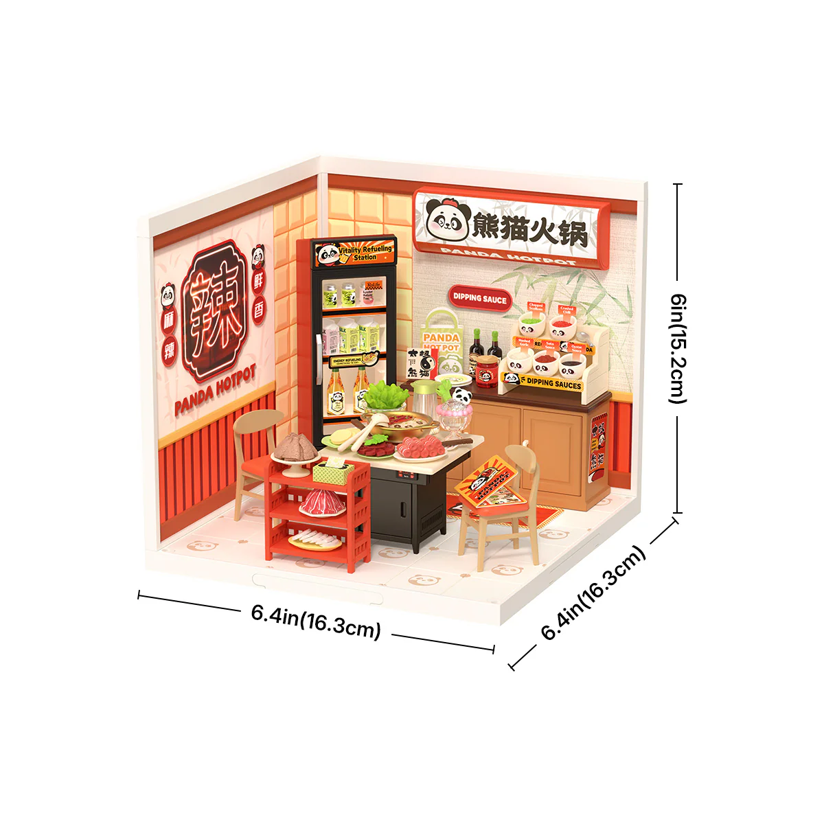 Rolife Panda Hot Pot DIY Miniature House DW020 - Image 6