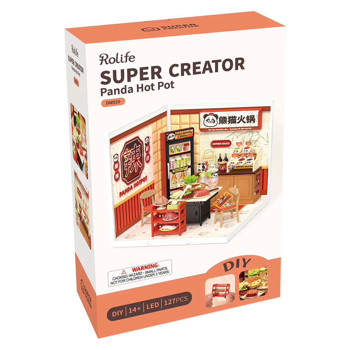 Rolife Panda Hot Pot DIY Miniature House DW020 - Image 7