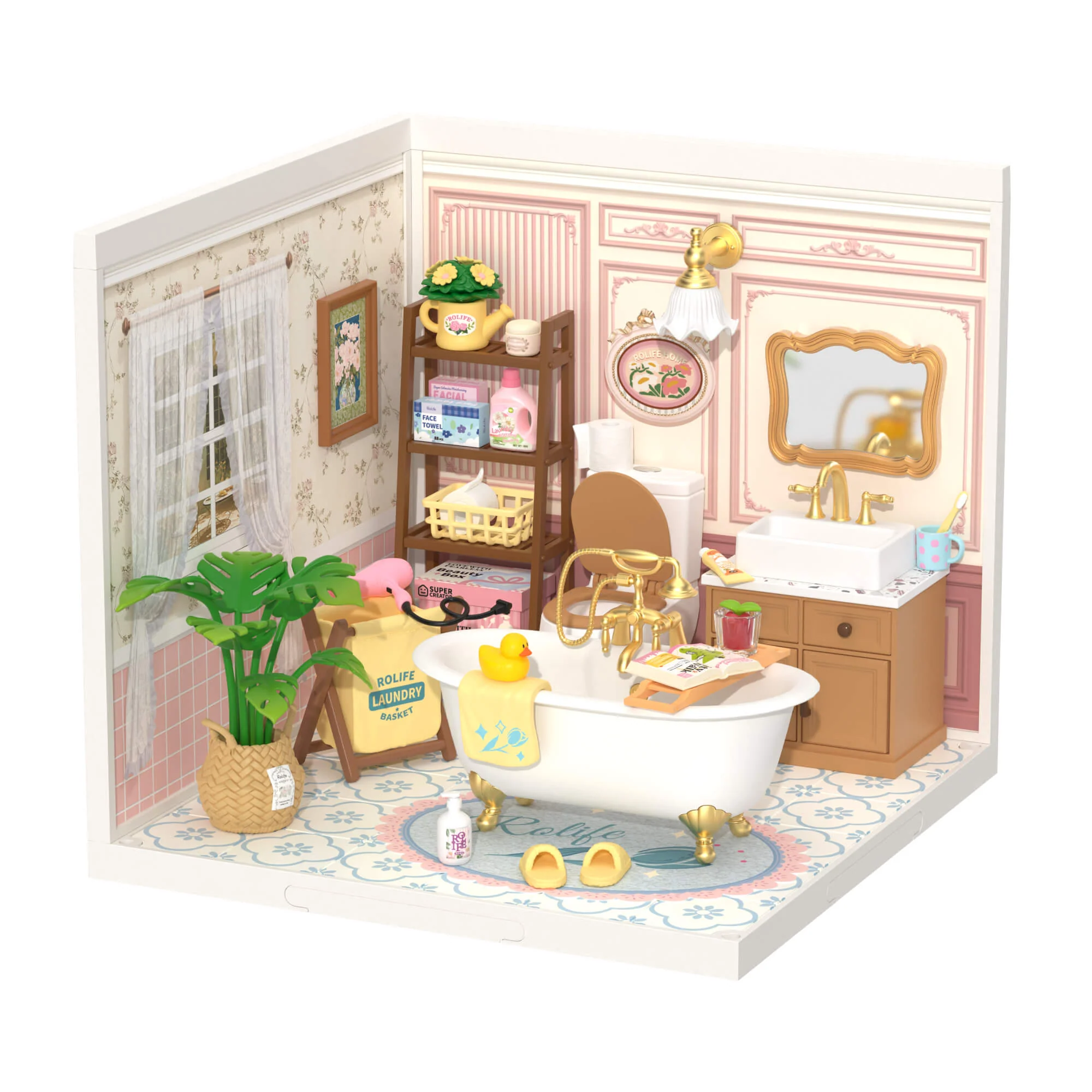Rolife Pop Bubble Bathroom DIY Miniature House DW014B