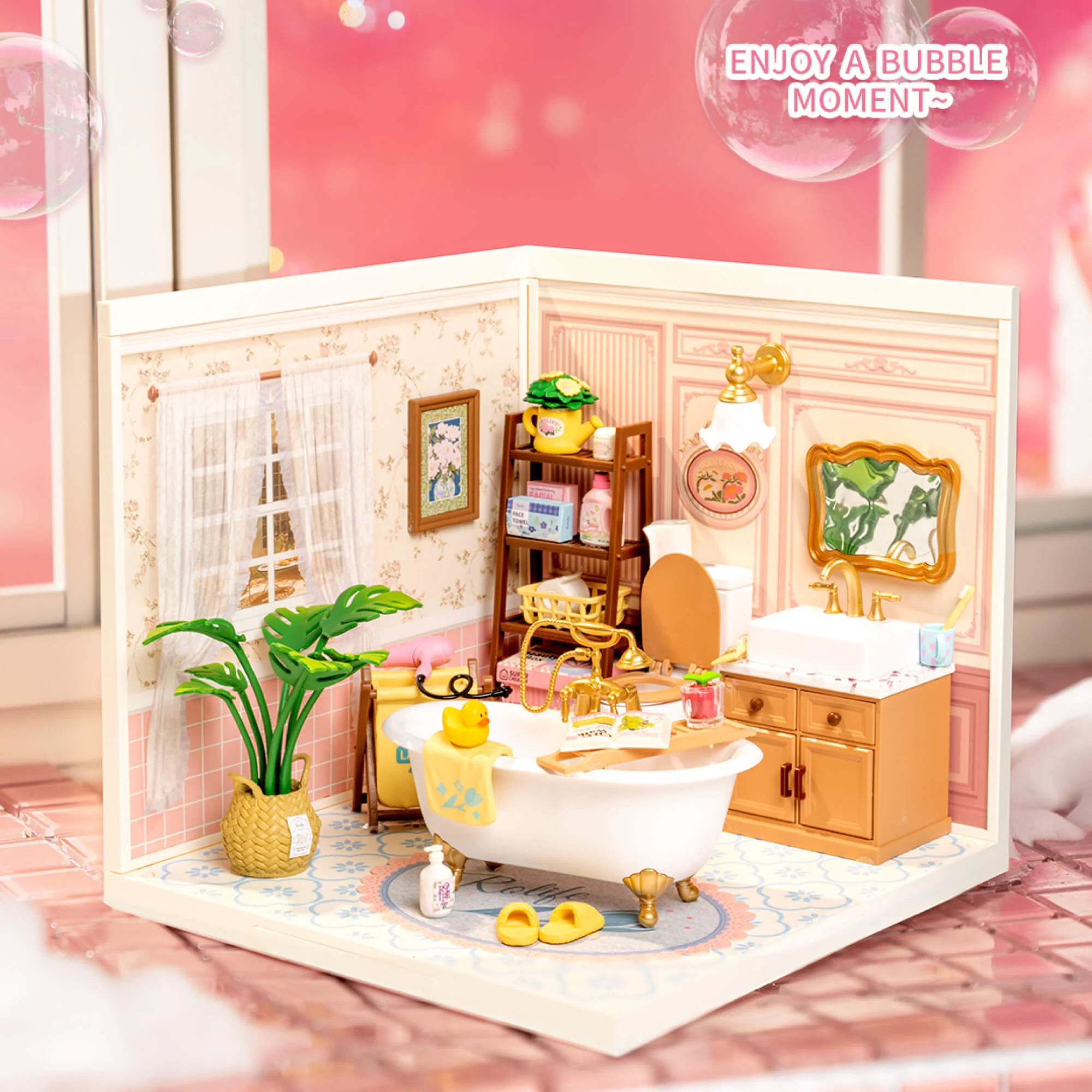 Rolife Pop Bubble Bathroom DIY Miniature House DW014B - Image 3