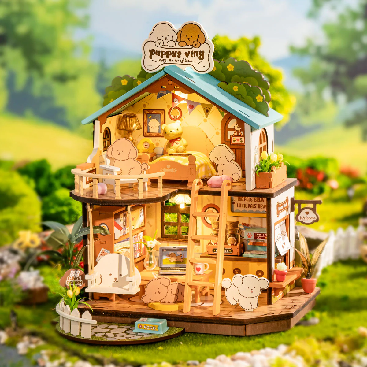 Rolife Puppy's Cozy Villa DIY Miniature House DG169 - Image 2