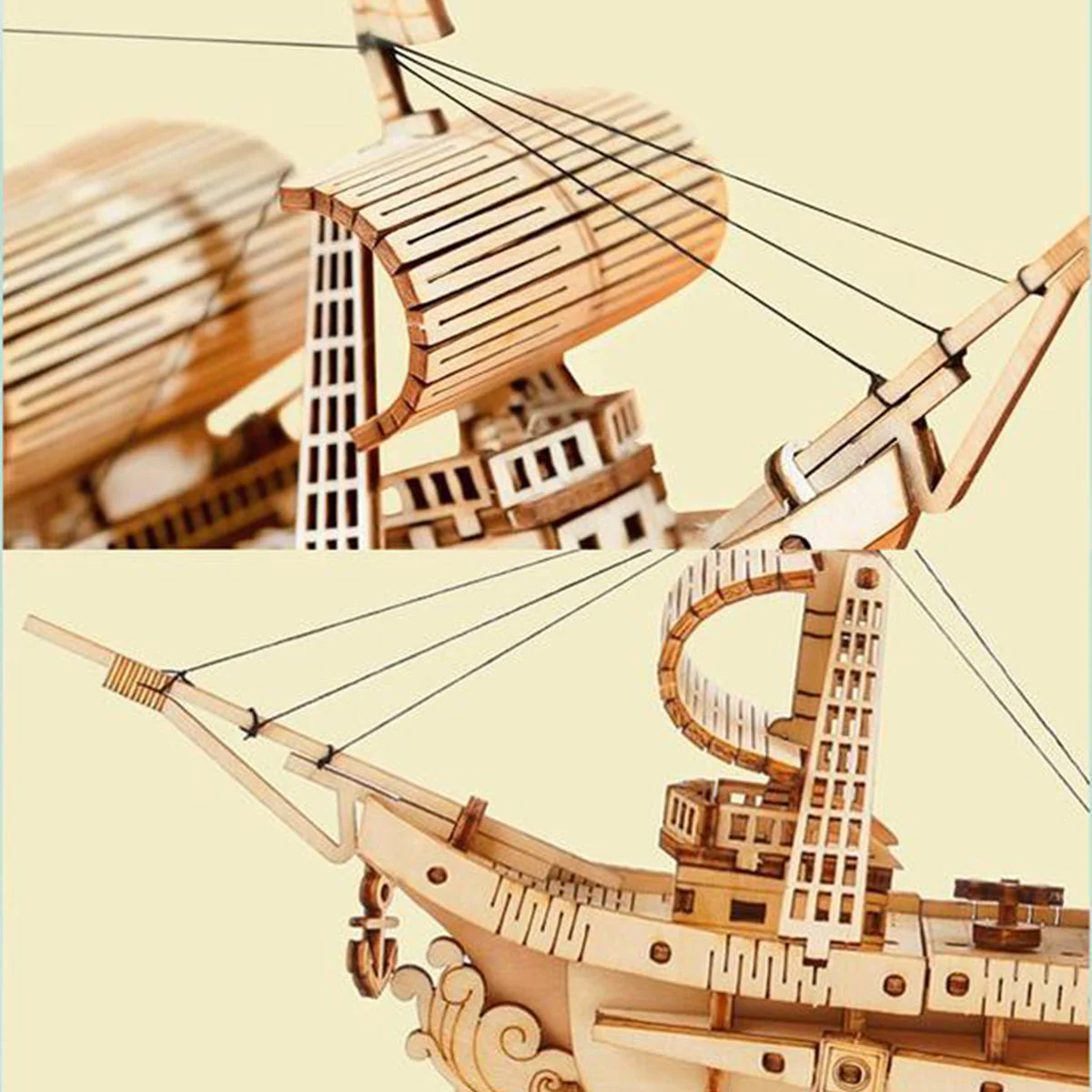 Rolife Sailling Ship Model 3D Wooden Puzzle TG305 - Image 3