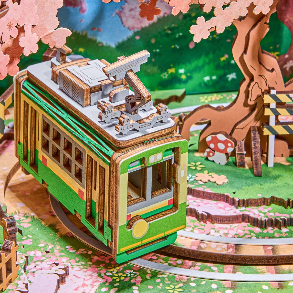 Rolife Sakura Dreamy Tour DIY Music Box 3D Wooden Puzzle AMT02 - Image 4