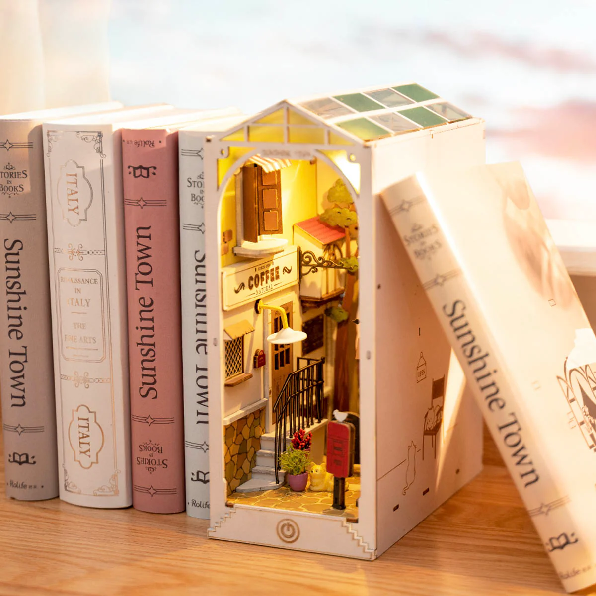 Rolife Sunshine Town Book Nook Kit TGB02 - Image 5