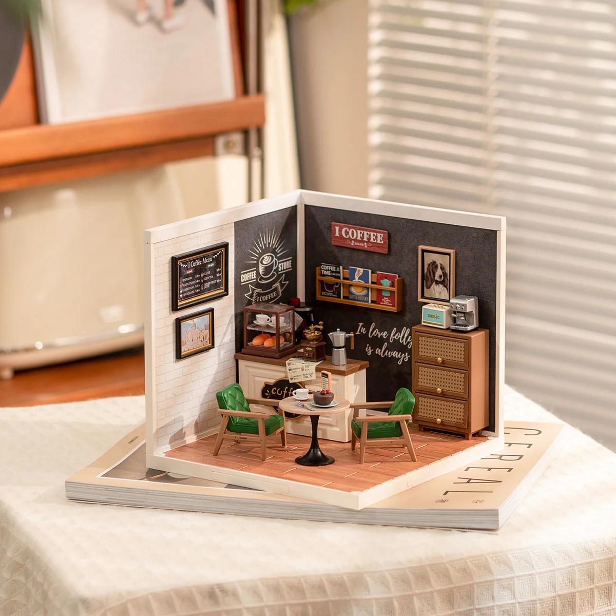 Rolife Super Creator Daily Inspiration Cafe DIY Miniature House Kit DW001 - Image 3