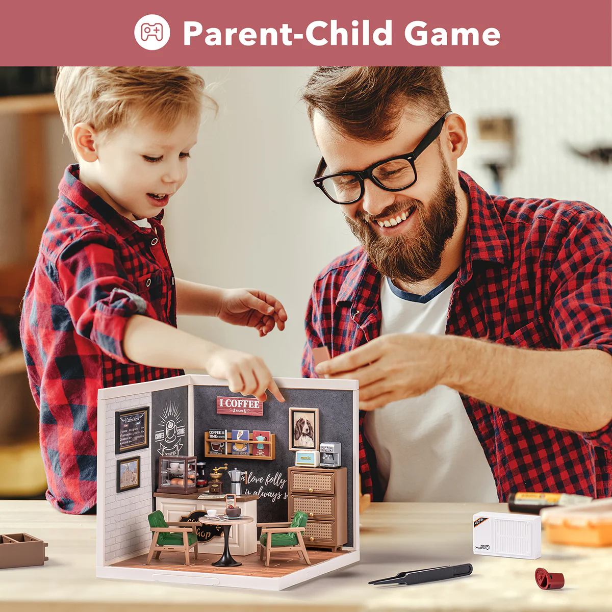 Rolife Super Creator Daily Inspiration Cafe DIY Miniature House Kit DW001 - Image 4
