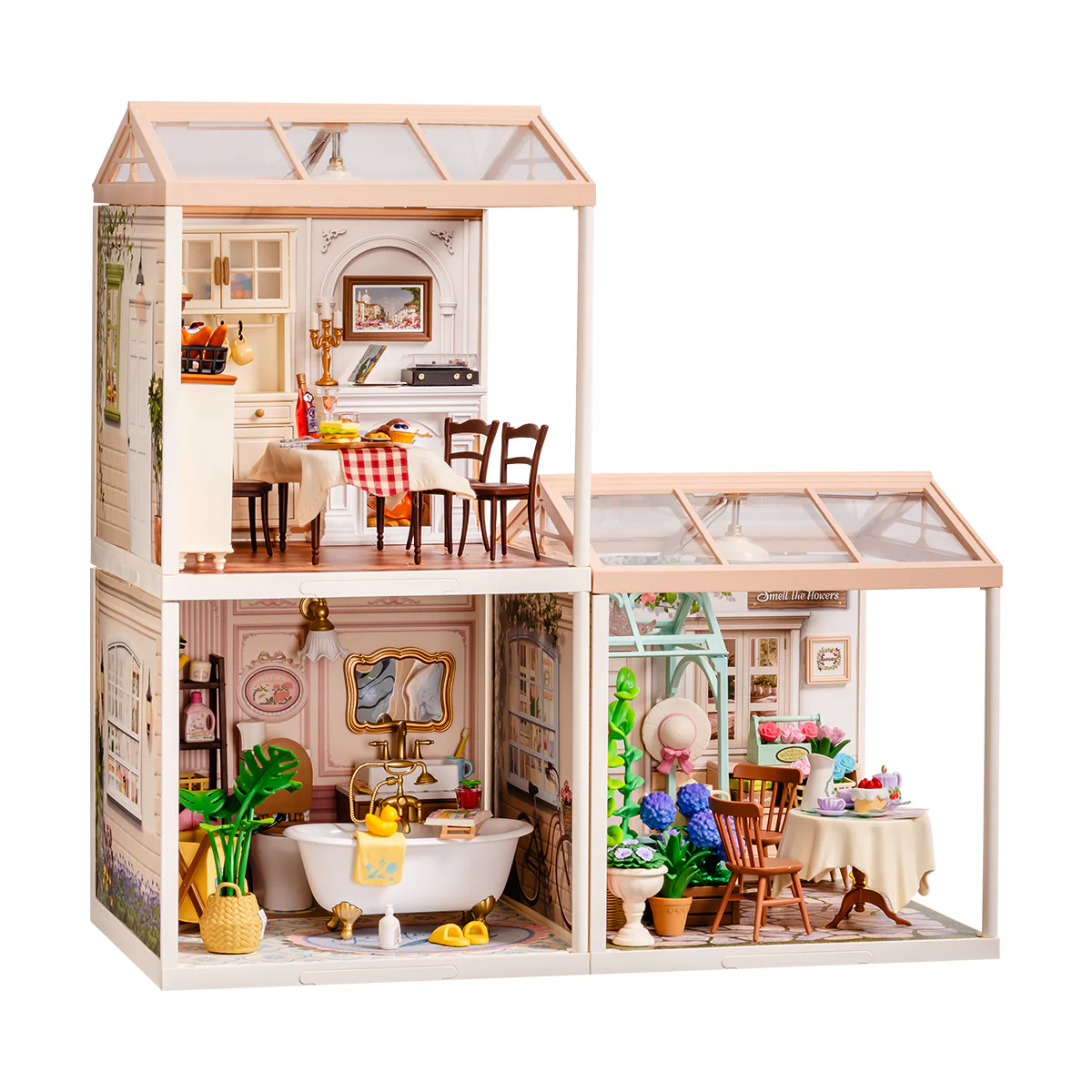 Rolife Super Creator 3 in 1 L Shape DIY Miniature House - Image 4