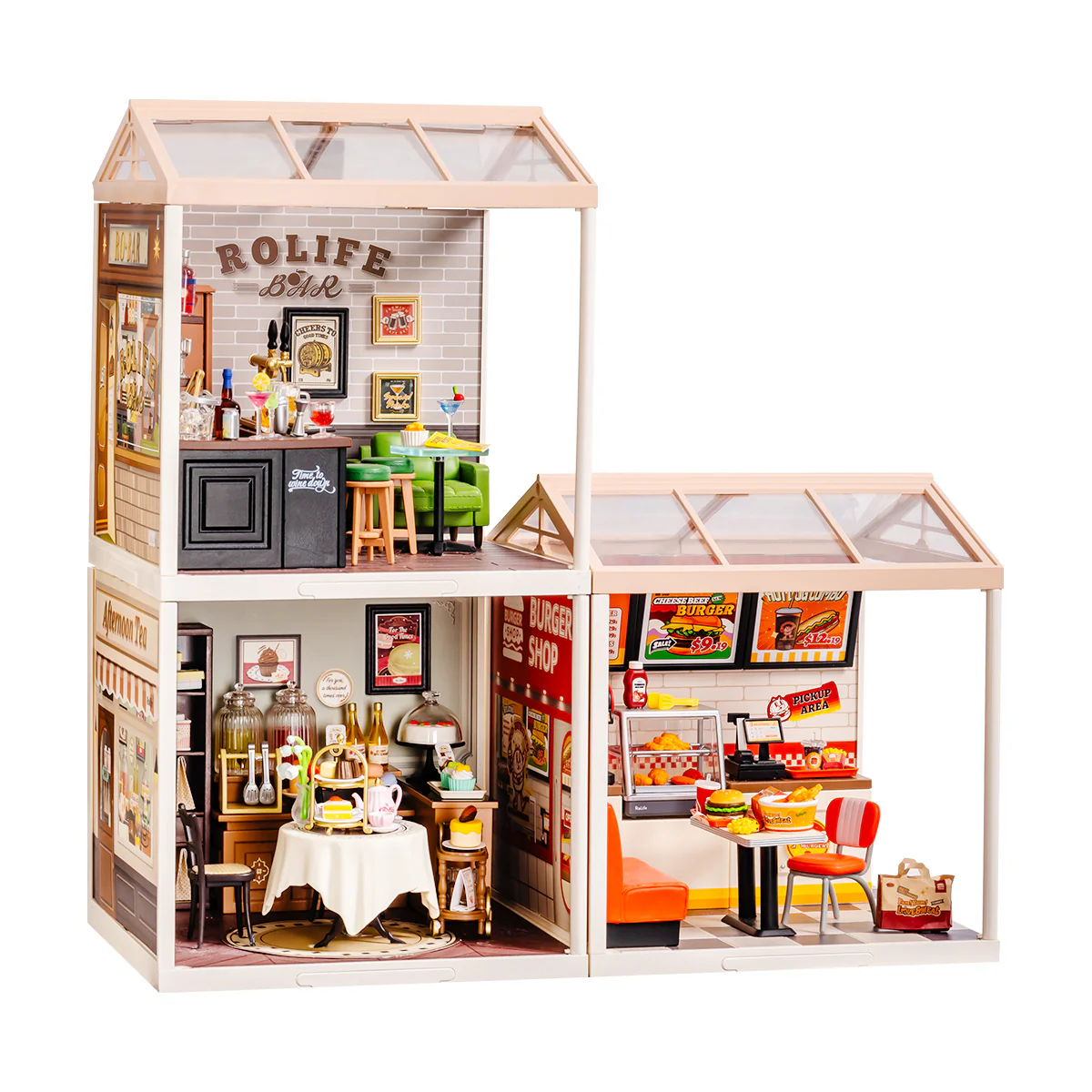 Rolife Super Creator 3 in 1 L Shape DIY Miniature House - Image 5