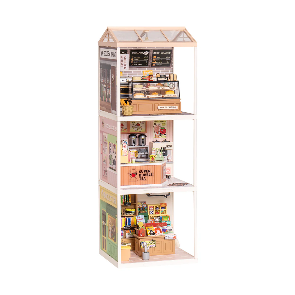 Rolife Super Creator 3 in 1 I Shape DIY Miniature House - Image 3