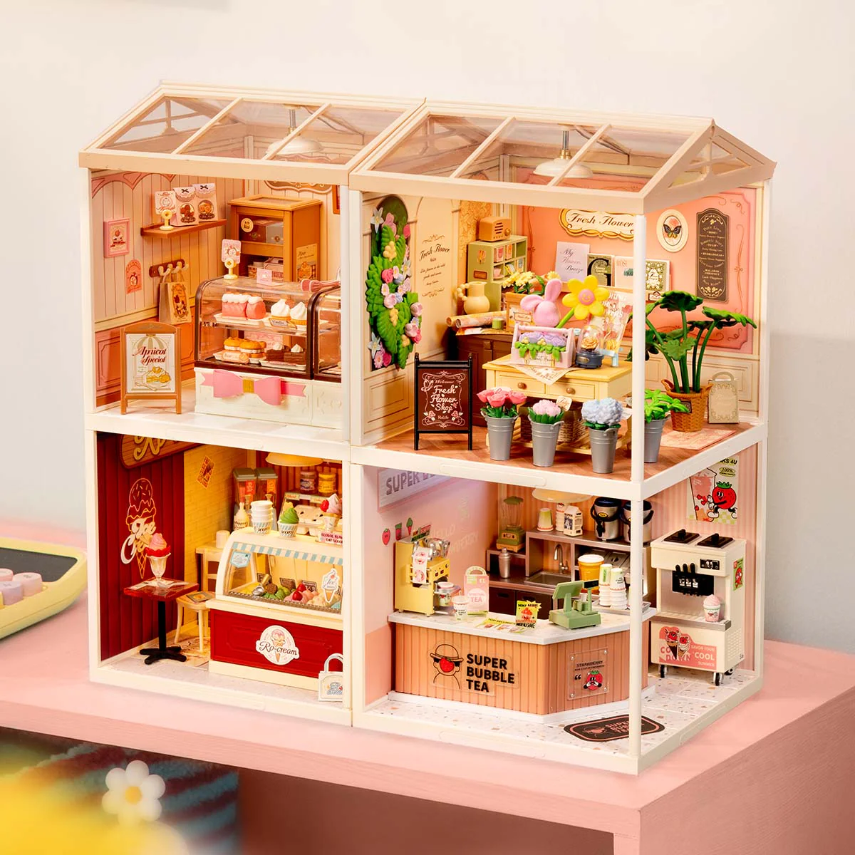 Rolife Super Creator 4 in 1 Four Grid DIY Miniature House - Image 10