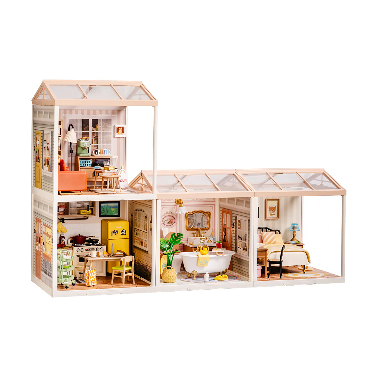 Rolife Super Creator 4 in 1 L Shape DIY Miniature House