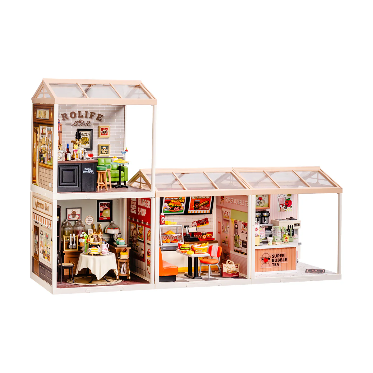 Rolife Super Creator 4 in 1 L Shape DIY Miniature House - Image 2