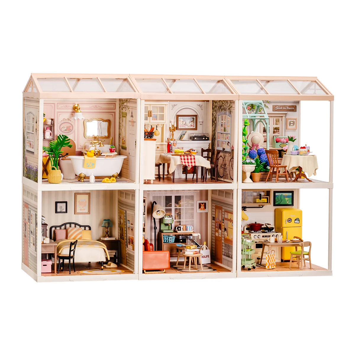 Rolife Super Creator 6 in 1 Six Grid DIY Miniature House - Image 4