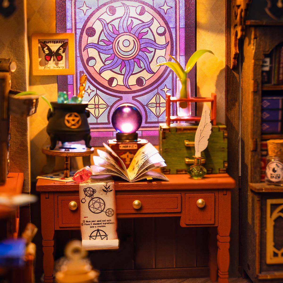 Rolife The Magic Study DIY Miniature House DG166 - Image 4