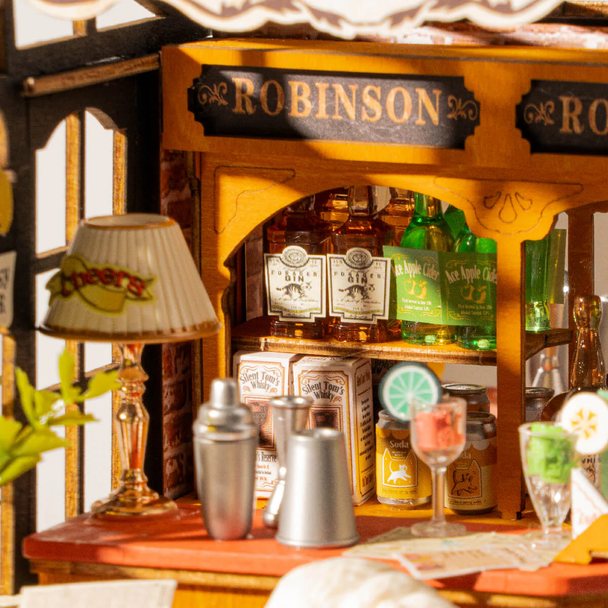 Rolife Tipsy Cat Bar DIY Miniature House DS054 - Image 3