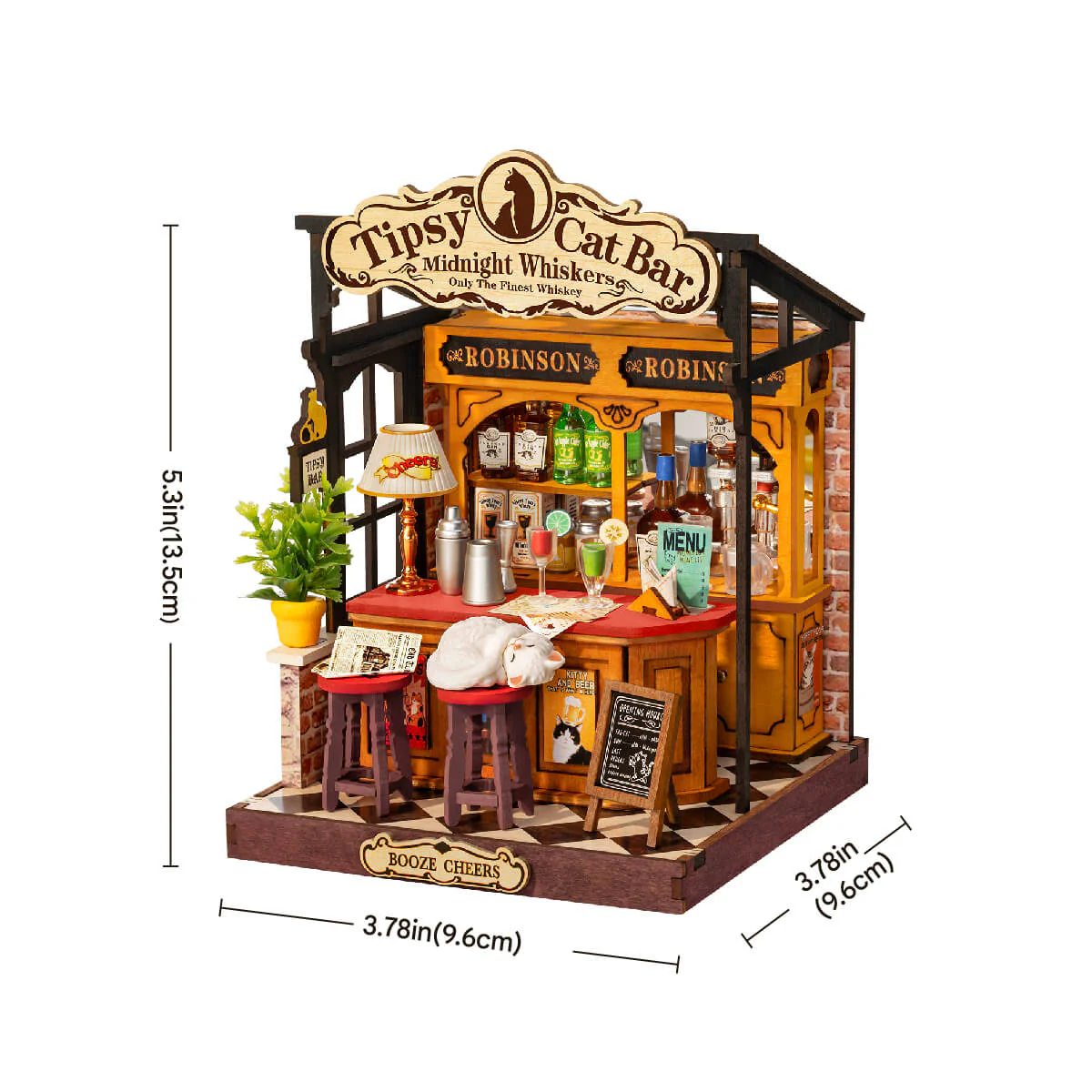 Rolife Tipsy Cat Bar DIY Miniature House DS054 - Image 6