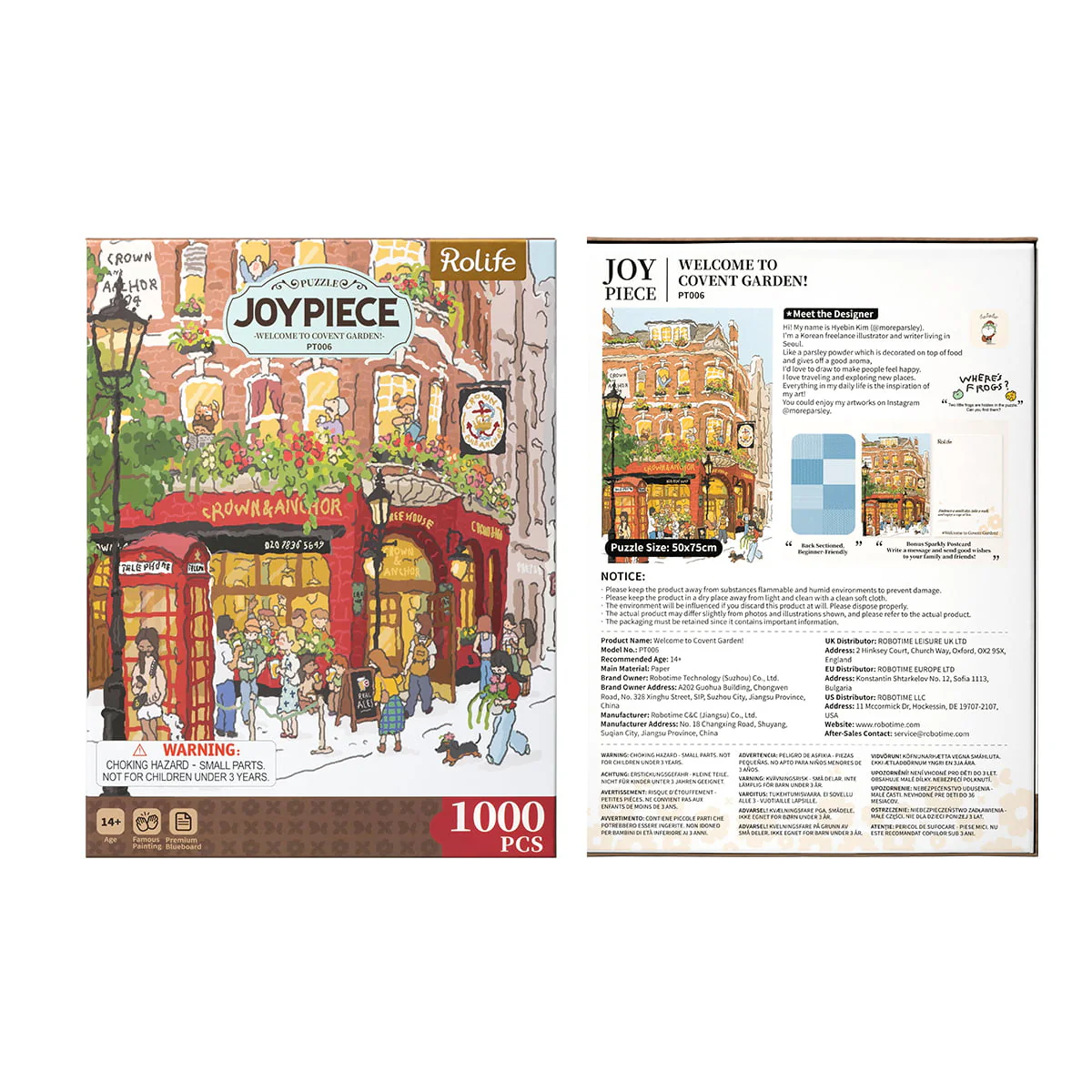Rolife Welcome to Covent Garden 1000 Piece Jigsaw Puzzle PT006 - Image 6