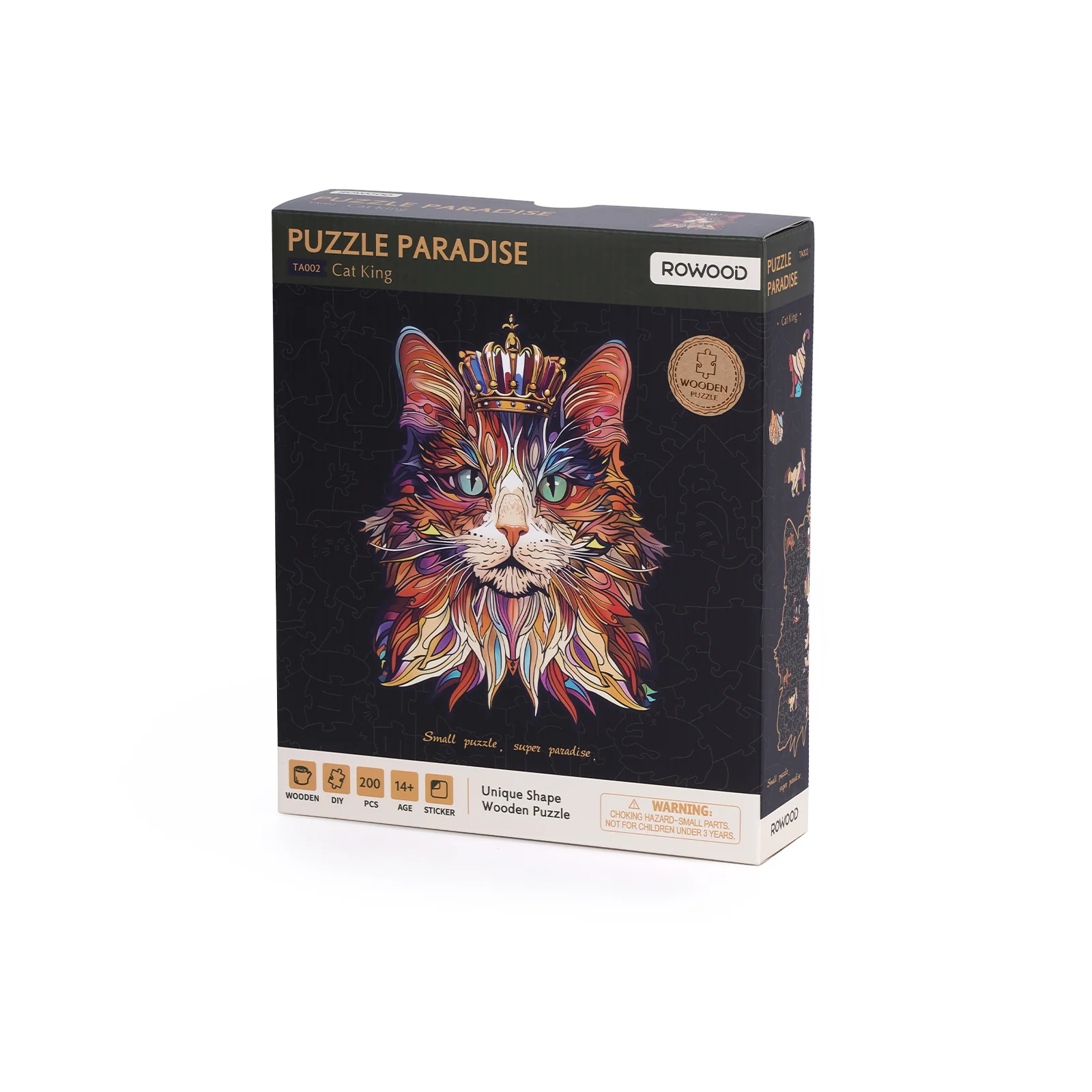 Rowood Cat King Wooden Jigsaw Puzzle - Image 5