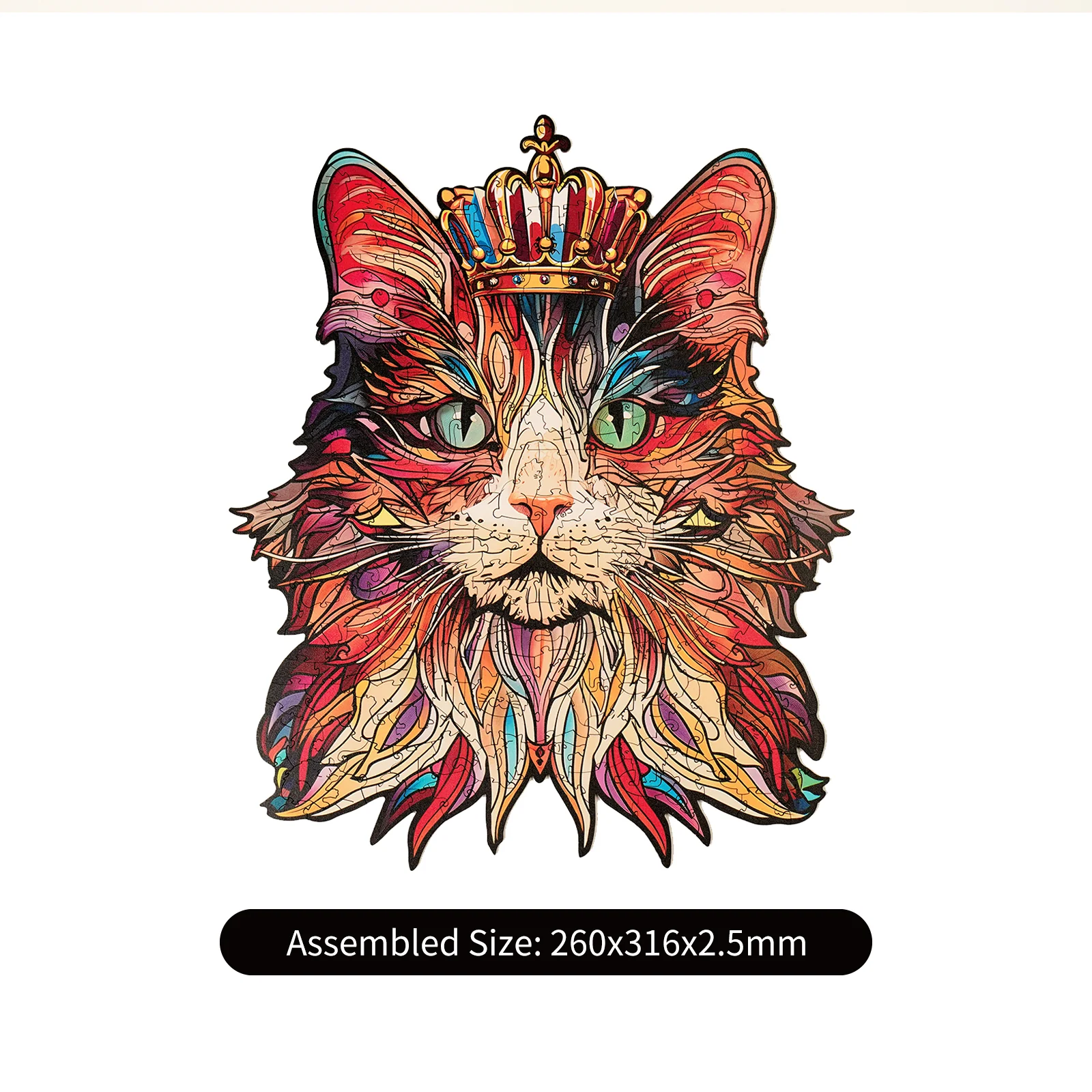 Rowood Cat King Wooden Jigsaw Puzzle - Image 6