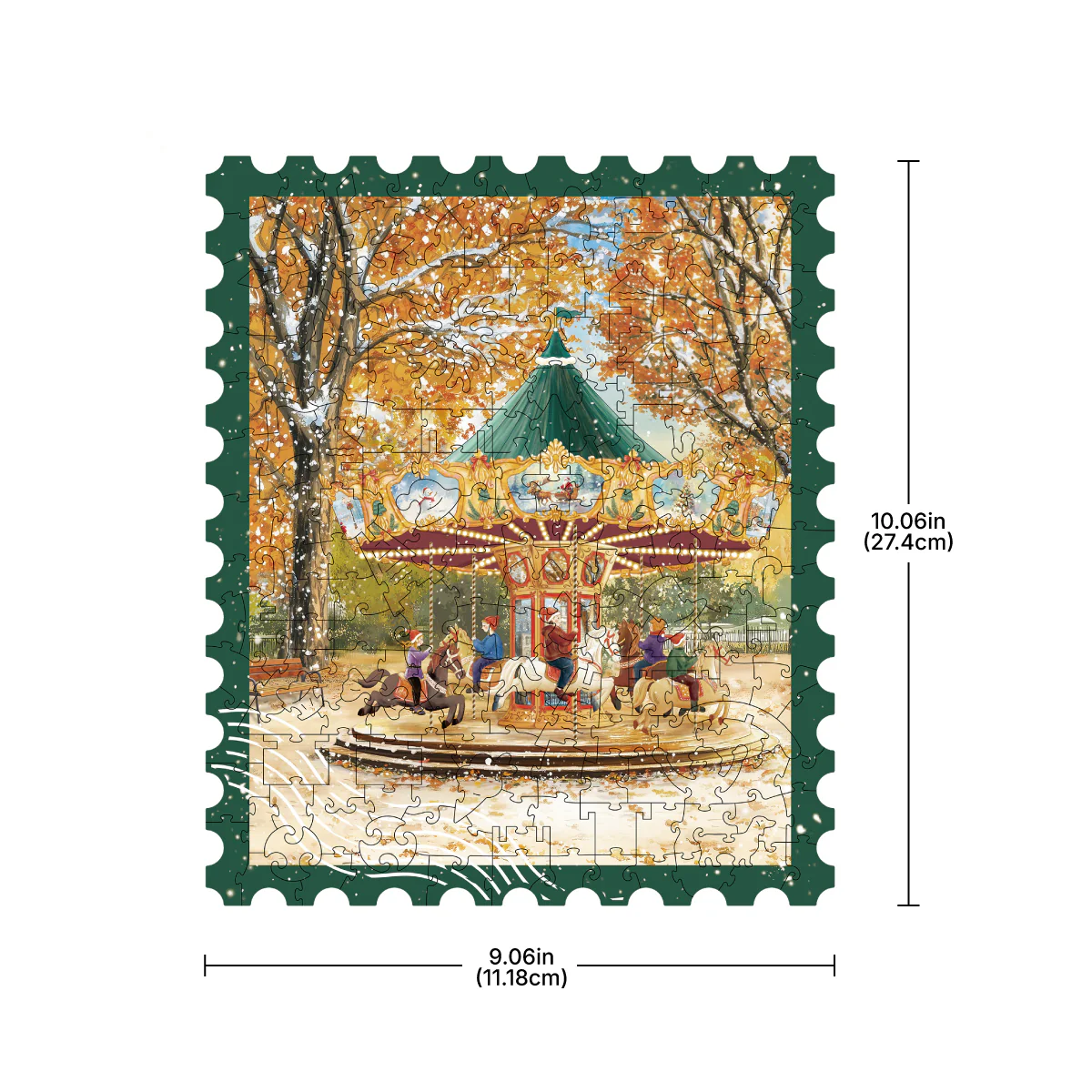 Rowood Golden Autumn Carousel Wooden Jigsaw Puzzle TA008 - Image 5