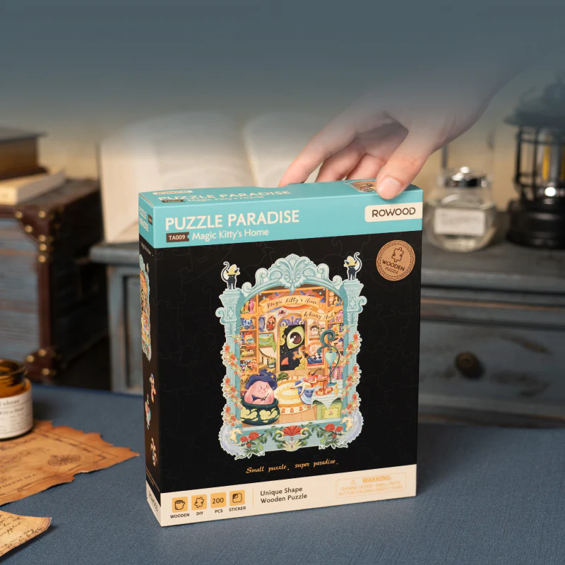 Rowood Magic Kitty's Home Wooden Jigsaw Puzzle TA009 - Image 7