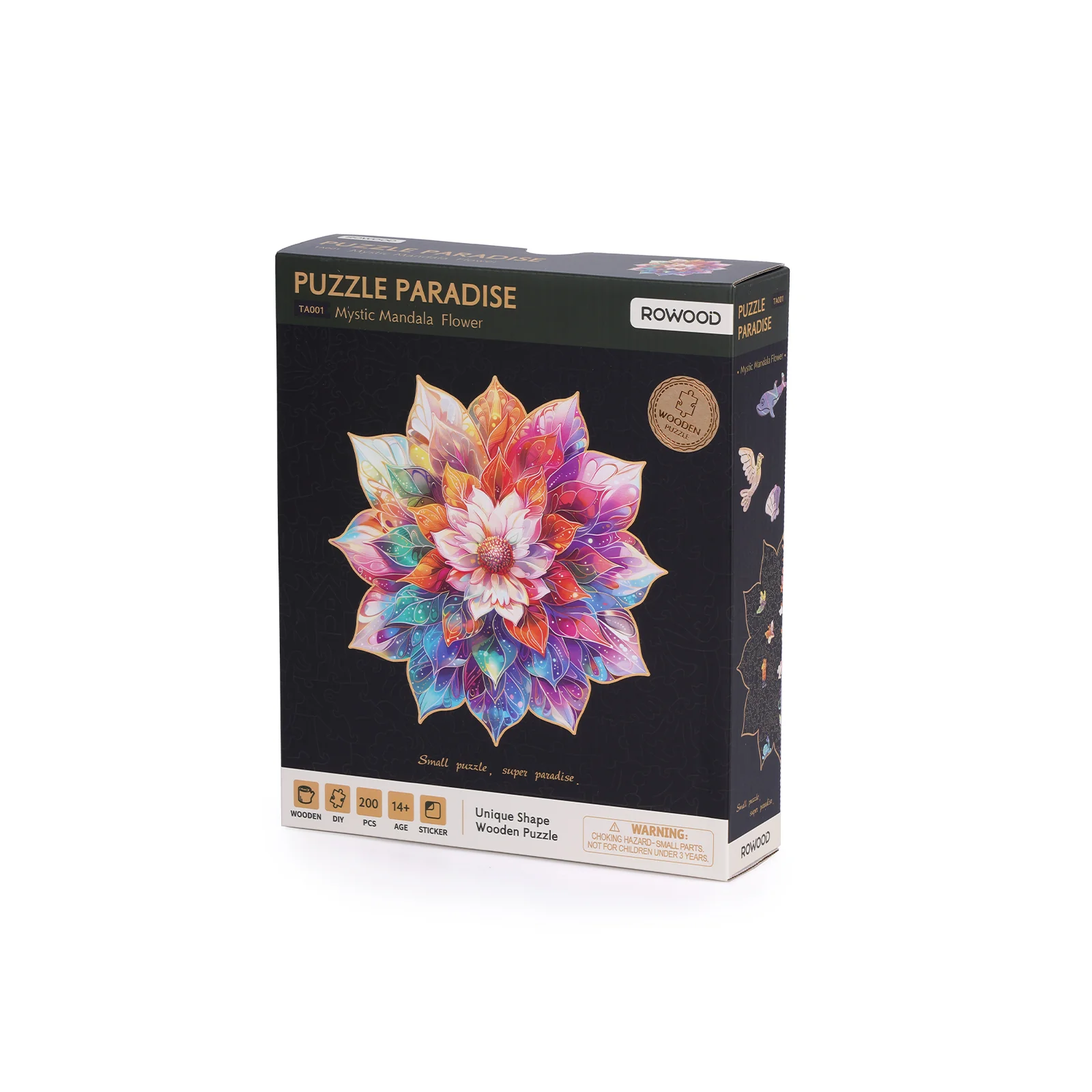 Rowood Mystic Mandala  Flower Wooden Jigsaw Puzzle - Image 4