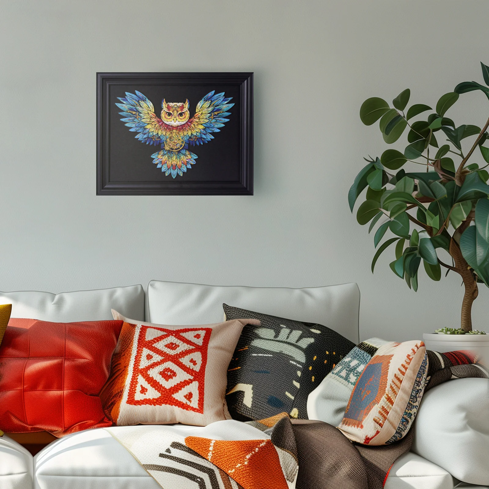 Rowood Owl Colorful Wooden Jigsaw Puzzle TA004 - Image 2