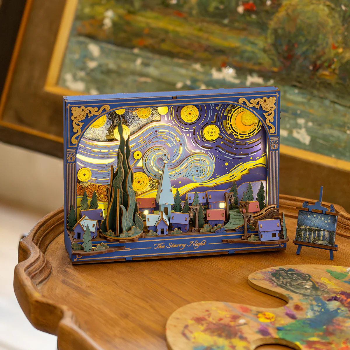 Rowood The Starry Night Wall Art 3D Wooden Puzzle TH003 - Image 3
