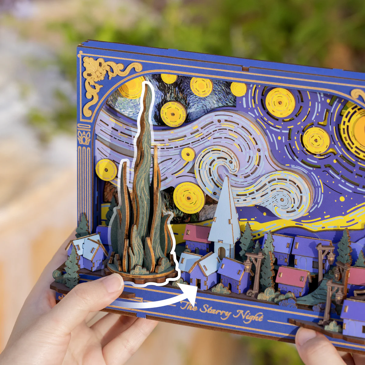 Rowood The Starry Night Wall Art 3D Wooden Puzzle TH003 - Image 4