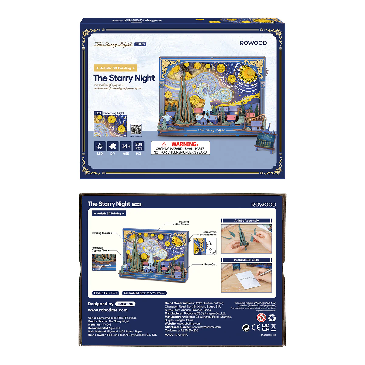 Rowood The Starry Night Wall Art 3D Wooden Puzzle TH003 - Image 9