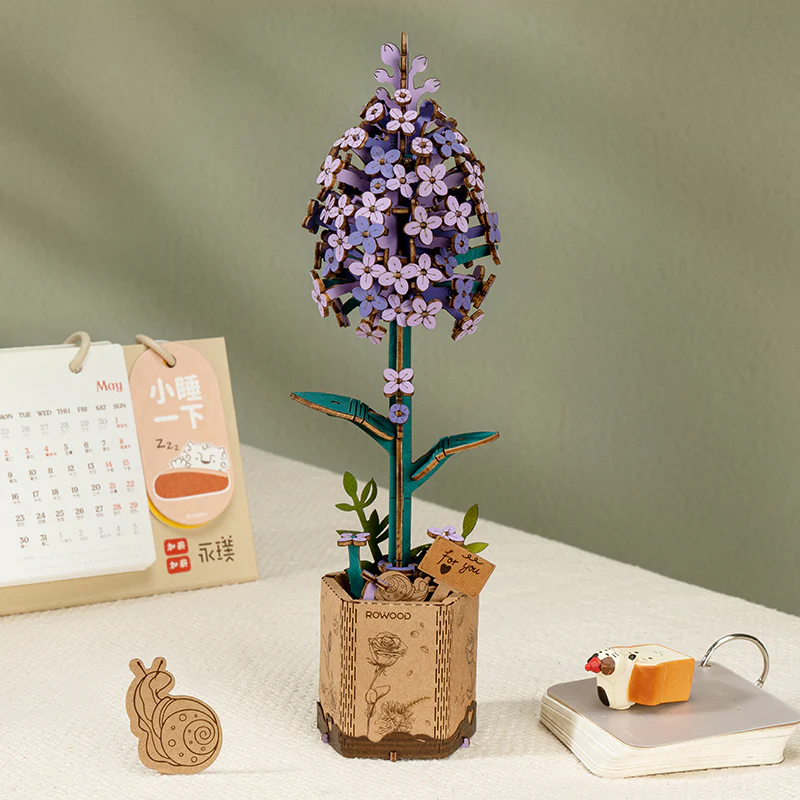 Rowood DIY Wooden Flower Bouquet 3D Wooden Puzzle TW01H - Image 10