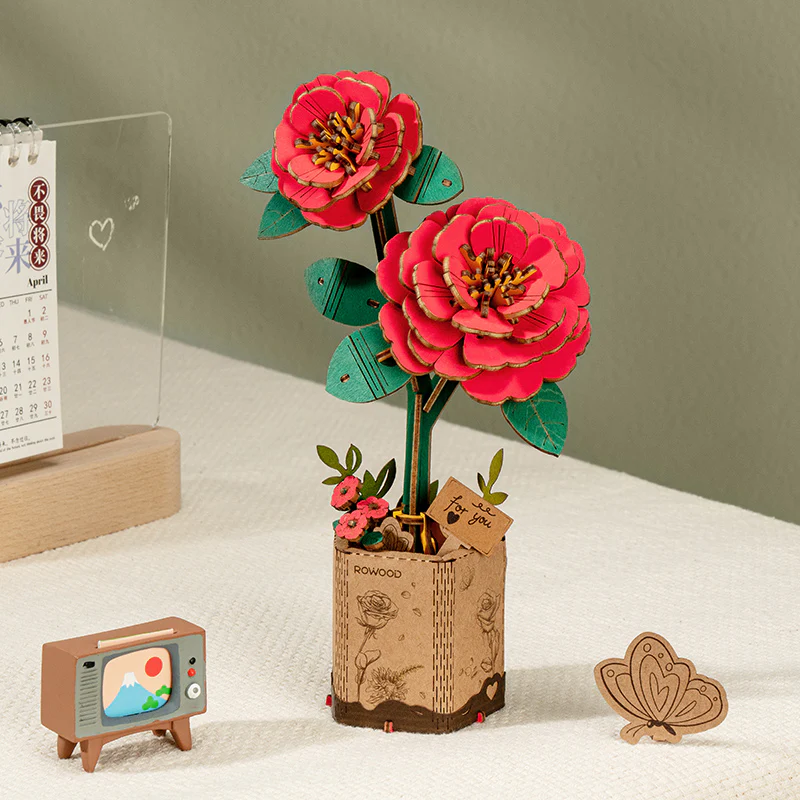 Rowood DIY Wooden Flower Bouquet 3D Wooden Puzzle TW01H - Image 8